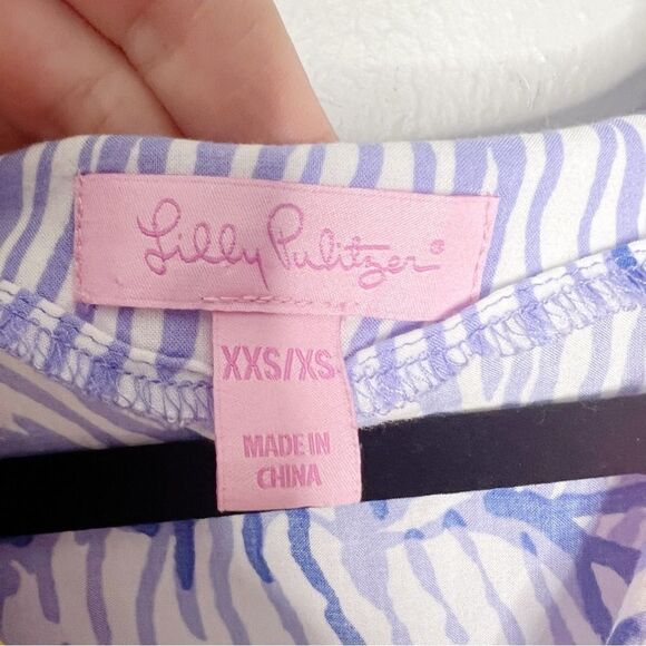Lilly Pulitzer Sydney Caftan Top Lilly's Lilac House of Nemo Size XXS XS - Picture 4 of 6